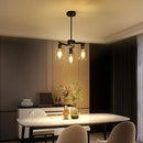 3-Light Modern Farmhouse Black Pendant Lights Kitchen Island, Adjustable Height Contemporary Chandeliers for Dining Room Light Fixture Hanging, Clear Glass Shade by CozyNest Decor