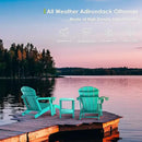 GREENVINES Adirondack-Ottoman | HDPE Plastic | Outdoor Footrest | All Weather | Foot Rest | Foot Stool | Aqua | for Adirondack Chair | for Patio Backyard Pool by CozyNest Decor