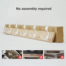 SKOLOO 39-Inch Natural Wood Coat Rack Wall Mount with 6 Triple Hooks - Ideal for Family Entrances, Classrooms, and Pet Supplies Storage - Perfect Coat Hooks for Wall by CozyNest Decor