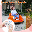 12V Bumper Car for Toddlers, Electric Toy Ride on Battery Car with Kids W/Parent Remote Control, 2-Speed, 360 Degree Spin, Music & LED Lights for Kids, Orange by TinyTreasures Baby Boutique