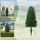 3FT Artificial Cedar Topiary Ball Trees with Ground Spike, 2 Pack UV Resistant Artificial Shrubs, Fake Evergreen Artificial Plant Brush for Indoor Outdoor Front Porch Garden by GreenHaven Gardens