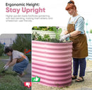 KING BIRD Raised Garden Bed 2.85 ft Tall 6 in 1 Galvanized Planter Garden Box Outdoor for Gardening, Deep Root Vegetables, Flowers 47.2X23.6X34.2 in, Pink by GreenHaven Gardens