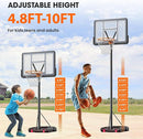 IGL Portable Basketball Hoop, 5.6-10FT Adjustable Basketball Goal System, 44 Inch Outdoor Basketball Hoop & Goals for Kids, Youth, and Adults in The Backyard, Driveway with PC Backboard by TinyTreasures Baby Boutique