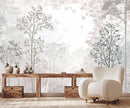 Beige Forest Wallpaper Woodland Wall Mural Large Wall Art for Bedroom Living Room Dining Room(Not Self-Adhesive) by TinyTreasures Baby Boutique
