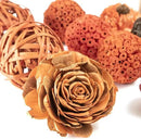 ANDALUCA Orange Decorative Vase Filler Bag with Mini Pumpkins, Orbs, Balls & Flowers Bowl Filler Decor (Pumpkin Orange) by CozyNest Decor