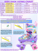 4-Pejiijar Rainbow Unicorn Kids Roller Skates for Girls Toddler Ages 2-4 5-8 8-12,Adjustable Roller Shoes with Luminous Wheels for Birthday Xmas Gifts by TinyTreasures Baby Boutique