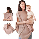 Konssy Nursing Cover for Breastfeeding, Soft & Breathable Privacy Poncho, Multi-Use Feeding Shawl, Comfortable & Portable Breastfeeding Cover for Women (Camel) by TinyTreasures Baby Boutique