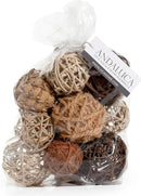 ANDALUCA Decorative Balls Bag Bowl Filler Home Decor (Rattan) by CozyNest Decor