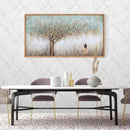 Aurlan Tree of Life Hand Painted Framed Wall Decor(40"x20"), Large Abstract Girl under Tree Oil Painting Canvas Artwork, Modern Nature Landscape Art for Office Living Room Bedroom by CozyNest Decor