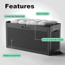 60 Gallon Resin Deck Box, Lockable Outdoor Storage Box for Patio Cushions Storage Furniture,Garden Tools, Pool Supplies, Weatherproof and UV Resistant（Black Rattan） by CozyNest Decor