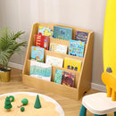 TOETOL 4-Tier Kids Bookshelf - Toddler Book Display Shelves for Classrooms, Playrooms, and Nursery - Wooden Children Book Rack (Natural) by TinyTreasures Baby Boutique