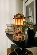 Wood Trick Antique Lantern Luminous LED 3D Wooden Puzzles for Adults and Kids to Build - 2-Mode Lighting - Engineering DIY Project Mechanical 3D Puzzle Model Kits for Adults by TinyTreasures Baby Boutique
