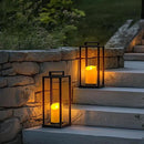 Homemory 4"x6" Outdoor Waterproof Flameless Candles with Timers and Remote Control, Battery Operated Candles, LED Plastic Candles, Dark Ivory, Set of 2 by CozyNest Decor