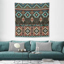 HZOHNAGO Aztec Tapestry Turquoise Blue and Brown and Native American Tribal Pattern Printed Wall Tapestry Wall Hanging for Bedroom Living Room Dorm 60" W x 60" H by CozyNest Decor