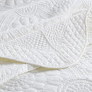 MarCielo 3-Piece 100% Cotton Oversized Bedspread Lightweight Quilt Coverlet Embroidery Farmhouse Bedding (Tf Bright White, Oversized Queen (100"x106")) by CozyNest Decor