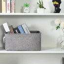 TheWarmHome Large Storage Bins Basket, 2 Pack Grey Fabric Storage Cubes for Changing Table Nursery Livingroom Kidsroom Playroom Toy, Collapsible Storage Baskets for organizing Shelves Closet by CozyNest Decor