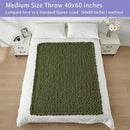 Bigacogo Chunky Knit Throw Blanket for Couch, 40x60 inches, 100% Hand Knitted with Thick Jumbo Chenille Yarn, Cozy Soft Large Rope Knot Cable Crochet Blankets for Sofa Bed Living Room, Yellow Green by CozyNest Decor