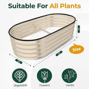 Utopia Home Galvanized Raised Garden Bed, 4 by 2 feet Lightweight Planter Boxes Outdoor with Easy Assembly, Large Garden Bed for Vegetables, Fruits, Flowers, Beige by GreenHaven Gardens