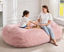 Hobestluk 5FT Bean Bag Chairs Adult Bean Bag with Portable Handle Comfy Large Bean Bag Lounge Chair with Removable Cover for Living Room Bedroom (Stripe Pink, 5FT) by TinyTreasures Baby Boutique