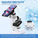 Microscope for Kids Beginner, 40X-2000X Biological Compound Microscope Kit with Adjustable Brightness LED, Slides for School Lab Home Education, Gifts for Children Students Ages 6+ by TinyTreasures Baby Boutique