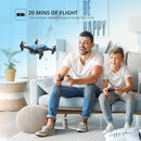 DEERC D20 Mini Drone with Camera for Kids, Remote Control Toys Gifts for Boys Girls with Voice Control, Gestures Selfie, Altitude Hold, Gravity Control, One Key Start, 3D Flips 2 Batteries, Blue by TinyTreasures Baby Boutique