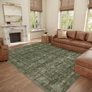 Washable 8x10 Area Rugs for Living Room, Boho Non-Slip Silicone Backing Rugs for Bedroom Dining Room Nursery Office, 0.3" Neutral Oriental Throw Carpet with 0.16" Cushioning Pad, Grass Green/Multi by TinyTreasures Baby Boutique