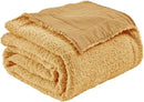EMME Muslin and Fleece Twin Blanket Reversible - 60"*80" Beige Soft Warm Throw Blankets for Couch Bed Picnic Travel Bed by CozyNest Decor