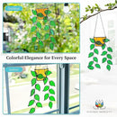 Stained Glass Window Hanging 17 Leaf Plant Stain Glass Window Hanging Real Stained Glass Hanging Hanging Stained Glass for Windows Stained Glass suncatchers Stained Glass Plant Stained Glass by GreenHaven Gardens