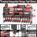 Large Power Tool Organizer Wall Mount-12 Drill Holder, Metal Heavy Duty Garage Tool Storage Shelves with Screwdriver Plier Holder, Gifts Idea for Men Dad Husband by GreenHaven Gardens