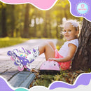 SULIFEEL Rainbow Unicorn Inline Skates for Girls Boys 4 Size Adjustable Light up Wheels Skates for Kids Beginner by TinyTreasures Baby Boutique