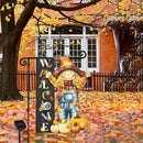 Thanksgiving Lighted Garden Flag, Solar Fall Outdoor Decor Yard Flag,8 Modes Led Scarecrow Flag,28x40 Double Sided Maple Leaf Pumpkin Bird Decorations for Home Porch by CozyNest Decor