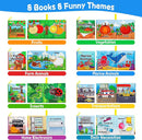 Dr.Rapeti Soft Cloth Books Baby Books Bath Books 8-Pack for Baby Infant Toddler Kid Crinkle Washable Chewable Early Educational Preschool Learning Giftable by TinyTreasures Baby Boutique