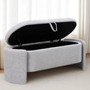 Ottoman Rectangular Storage Ottoman Bench, Footrest Stool Footstool with Lid for Living Room, Bedroom, Entryway, Brown, 47"x17"x18" by CozyNest Decor