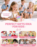 YLL Mini Karaoke Machine for Kids Adults: Portable Loud Speaker with 4 Wireless Microphones -Most Popular Birthday Party Gifts for Girls Boys 3, 4, 5, 6, 7, 8, 9, 10+ Year Old Toys (Pink-4 Mics) by TinyTreasures Baby Boutique