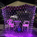 Joomer 12ft x 5ft 360LED Purple Halloween Net Lights Outdoor, 8 Modes Timer Connectable Waterproof Bush Mesh Netting for Halloween Outdoor Decorations (Clear Wire) by GreenHaven Gardens