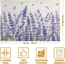Lavender Placemats Set of 4 Purple Flower Butterfly Linen Fabric Table Mats Seasonal Spring Summer Rustic Floral Placemat Farmhouse Decorative Washable Place Mats for Home Kitchen Dining Table by CozyNest Decor