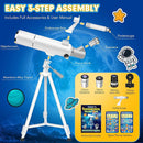 Hawkko Telescope for Adults & Kids – 80mm Aperture 500mm Telescopes for Adults Astronomy, (20X-150X) Portable Refractor Telescope Kit for Beginners with Decorate Stickers, AZ Tripod, Phone Adapter by TinyTreasures Baby Boutique