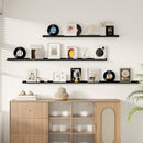 Floating Picture Ledge Shelves for Wall Set of 2, 55 Inches Picture Shelf with Ledge, Nursery Book Shelf for Toys Storage Kids Bookshelf Wall Mounted Living Room Bedroom Decor Frames, Black by TinyTreasures Baby Boutique