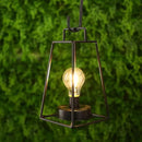 JHY DESIGN Retro Style Geometric Table Lamp 10''High Simple Iron Art Cordless Lamp Battery Powered Lamp with 6-Hours Timer Feature Cage Wireless Lamp for Balcony Party Indoor Outdoor(Short, Black) by GreenHaven Gardens