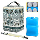 Breastmilk Cooler Bag with Ice Pack Fits 4 Baby Bottles Up to 9 Ounce Insulated Baby Bottle Bag Breast Milk Cooler on The Go with Strap Baby Bottle Cooler Bag for Nursing Mom Daycare or Travel by TinyTreasures Baby Boutique