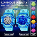 Kids Watch,Boys Watch for 3-15 Year Old Boys,Digital Sport Outdoor Multifunctional Chronograph LED 50 M Waterproof Alarm Calendar Analog Watch for Children with Silicone Band,Kids Gift by TinyTreasures Baby Boutique