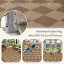 Lahome Checkered Easy Jute Rug, 9x12 Washable Dining Room Rug Indoor Outdoor Carpet, Farmhouse Neutral Non Slip Non Shedding Stain Resistance Floor Carpet for Patio Living Room Office by CozyNest Decor