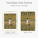 Homeforia 18 x 24 Poster Frame Gold, High End Metal 18x24 Picture Frames with Mat 16x20 Photo, 18 x 24 Gold Frame Matted to 16 by 20 Print, 24x18 Thin Hanging Frame, Tempered Glass, Wall Kit, Set of 1 by CozyNest Decor