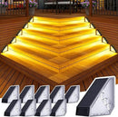 JSOT Solar Step Stair Lights Outdoor Yard Decor 10 Pack, IP65 Waterproof Deck Lighting for Outside Solar Powered, Solar Garden Light Decor for Fence, Backyard, Front Porch Step, Balcony, Wall, Patio by GreenHaven Gardens