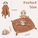 Pro Goleem Sloth Security Blanket Soft Loveys for Babies for Boys and Girls Newborn Lovie Infant Blankie Sloth Baby Stuff Baby Snuggle Toy Stuffed Animal Baby Gifts 14 Inch by TinyTreasures Baby Boutique