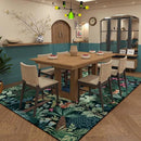 LIVEBOX 6x9 Jungle Dark Rug Dining Room Rugs for Under Table, Soft Modern Green Rugs for Living Room, Washable Kids Rug for Boy Bedroom, Non-Skid Kids Carpet Playmat for Play by CozyNest Decor
