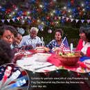 JMEXSUSS Red White & Blue Lights Clear Wire, 66 Ft 200 LED 4th of July Decorations String Lights Plug in, Christmas Lights for Independence Day Celebration Party Memorial Day Patriotic Holidays Decor by GreenHaven Gardens