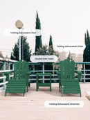 KINGYES Folding Adirondack Ottoman for Adirondack Chair, Green by CozyNest Decor