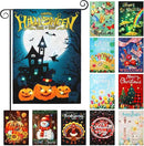 12 Pcs Solar Seasonal LED Garden Flags 12 x 18 Inch Double Sided Yard Flags Halloween Christmas Fall Thanksgiving Day Decorations Welcome Garden Holiday Yard Outside Lawn Decoration by GreenHaven Gardens