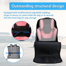 Car Seat Travel Bag with Wheels Heavy Duty Water-resistant Protective Cover for Airplane Travel & Rolling Design, Padded Handle,Padded Adjustable Strap (Grey) by TinyTreasures Baby Boutique